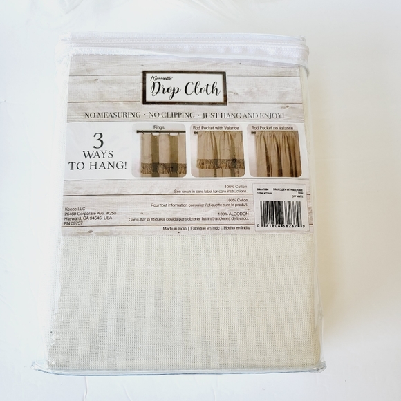 Light Filtering Curtain 50"×108" One Panel Mercantile Drop Cloth - Picture 10 of 10